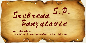 Srebrena Panzalović vizit kartica